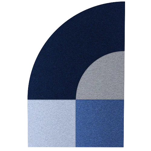 Acoustic Wall Art Panels FAN 2 plum swatch on white background  Decormania UK